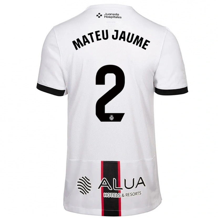 Danxen Homme Maillot Mateu Morey #2 Blanc Noir Tenues Extérieur 2025/26 T-Shirt