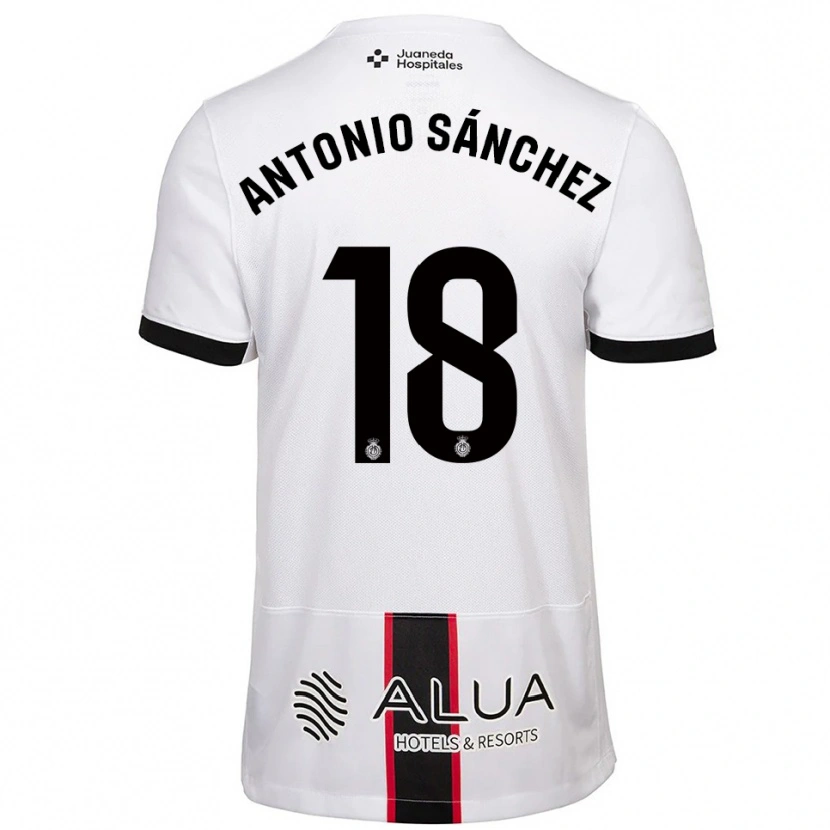 Danxen Homme Maillot Antonio Sánchez #18 Blanc Noir Tenues Extérieur 2025/26 T-Shirt