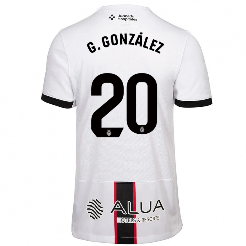 Danxen Homme Maillot Giovanni González #20 Blanc Noir Tenues Extérieur 2025/26 T-Shirt
