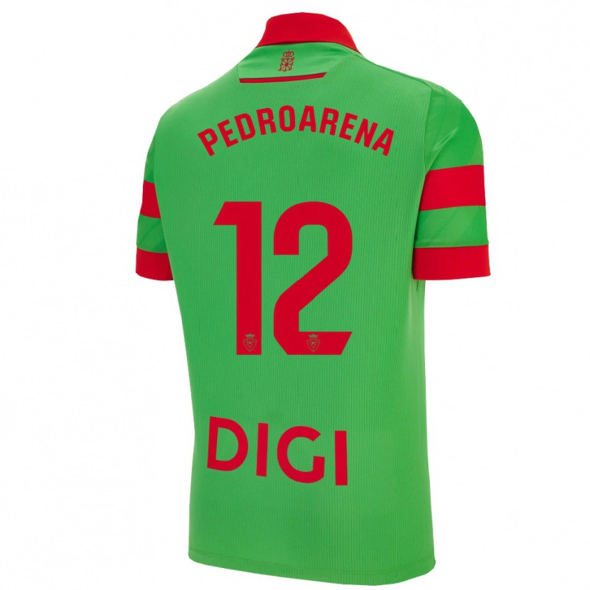 Danxen Homme Maillot Martin Pedroarena #12 Vert Rouge Tenues Extérieur 2025/26 T-Shirt