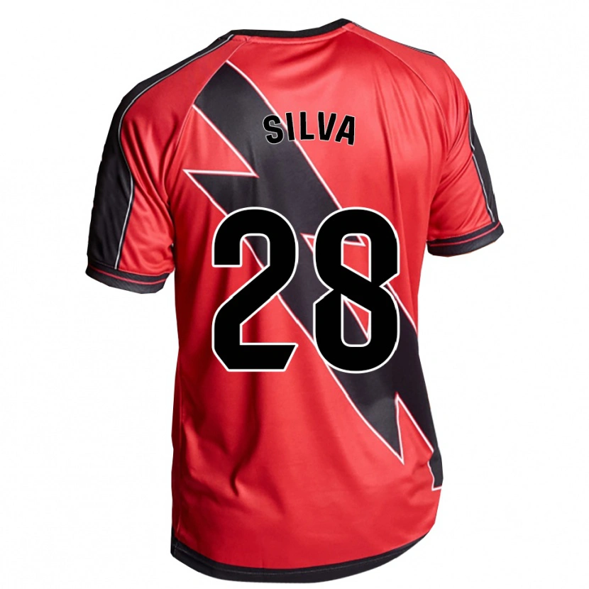 Danxen Homme Maillot Santiago Silva #28 Rouge Noir Tenues Extérieur 2025/26 T-Shirt