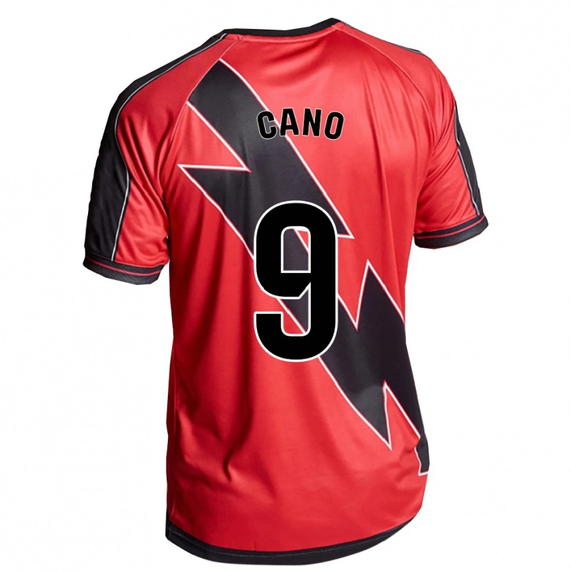 Danxen Homme Maillot Joselu Cano #9 Rouge Noir Tenues Extérieur 2025/26 T-Shirt