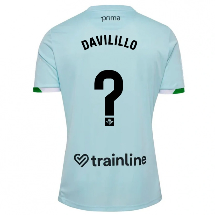 Danxen Homme Maillot Davilillo #0 Bleu Ciel Vert Tenues Extérieur 2025/26 T-Shirt