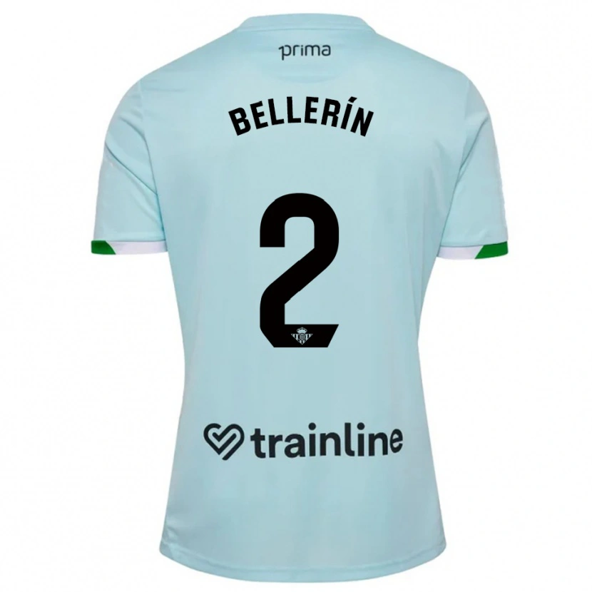 Danxen Homme Maillot Héctor Bellerín #2 Bleu Ciel Vert Tenues Extérieur 2025/26 T-Shirt