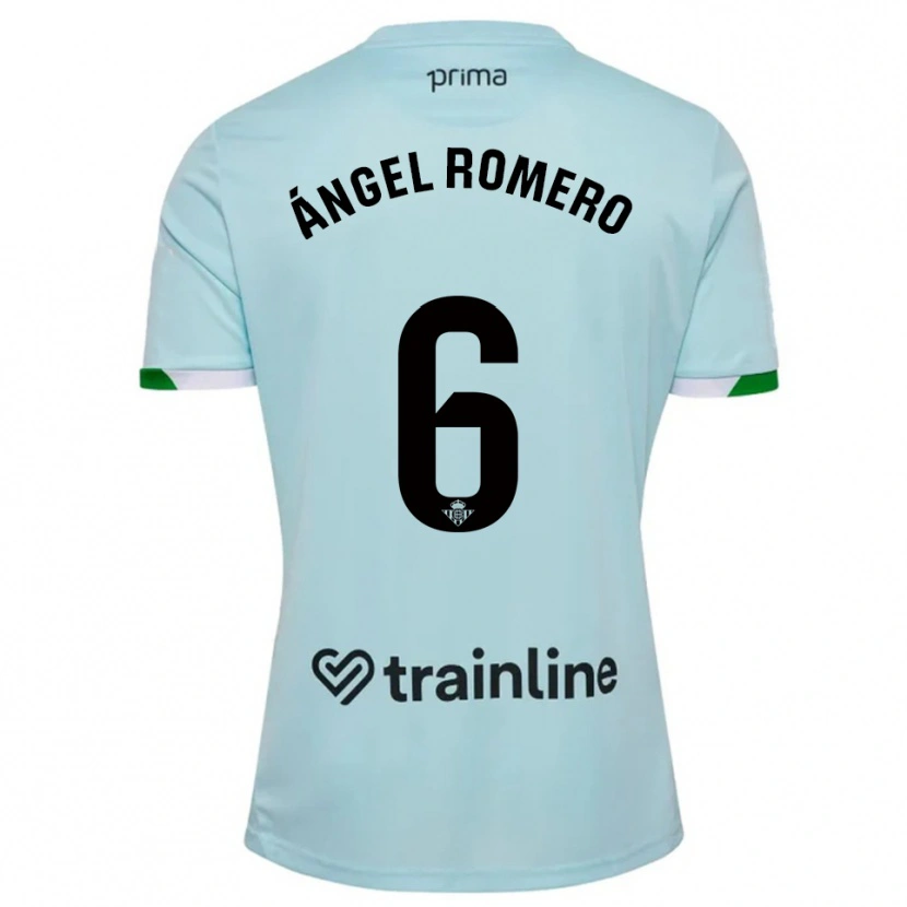 Danxen Homme Maillot Miguel Ángel Romero #6 Bleu Ciel Vert Tenues Extérieur 2025/26 T-Shirt