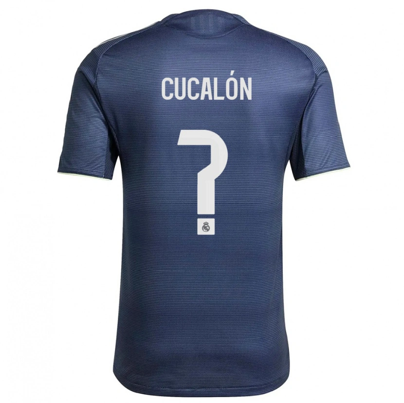 Danxen Homme Maillot Marc Cucalón #0 Marine Argent Tenues Extérieur 2025/26 T-Shirt