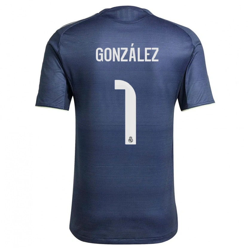 Danxen Homme Maillot Álvaro González #1 Marine Argent Tenues Extérieur 2025/26 T-Shirt