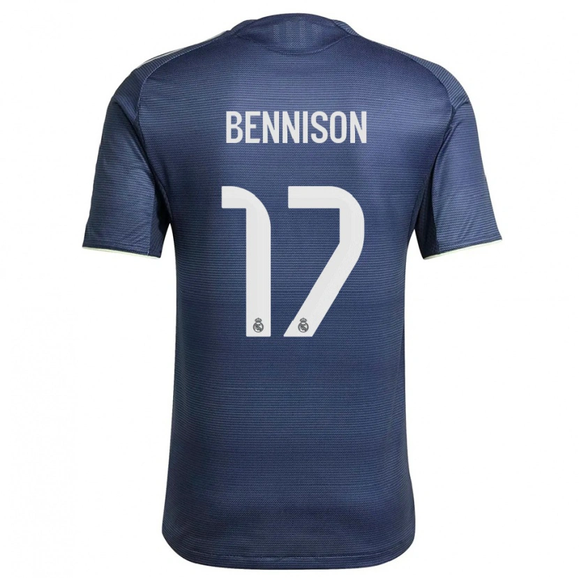 Danxen Homme Maillot Hanna Bennison #17 Marine Argent Tenues Extérieur 2025/26 T-Shirt