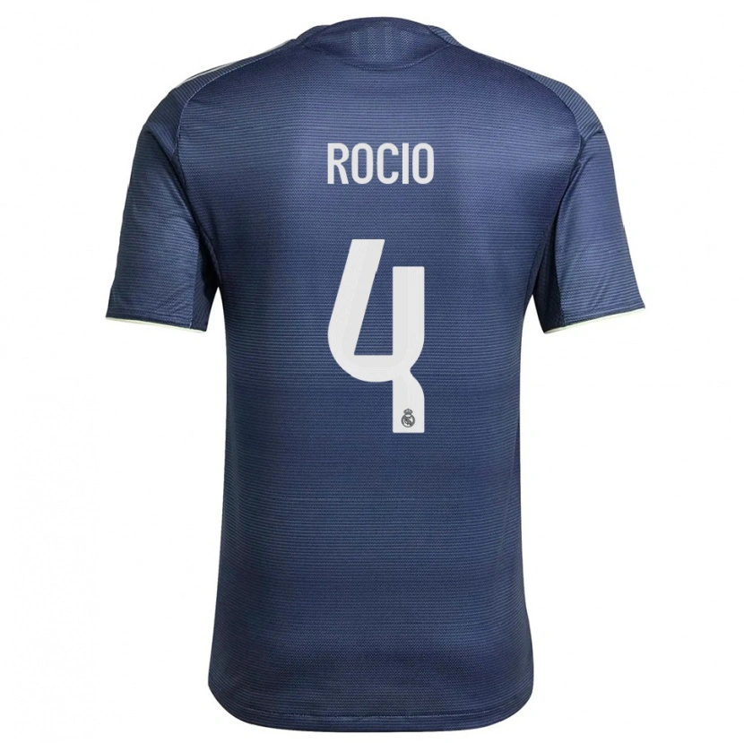 Danxen Homme Maillot Rocio Galvez #4 Marine Argent Tenues Extérieur 2025/26 T-Shirt