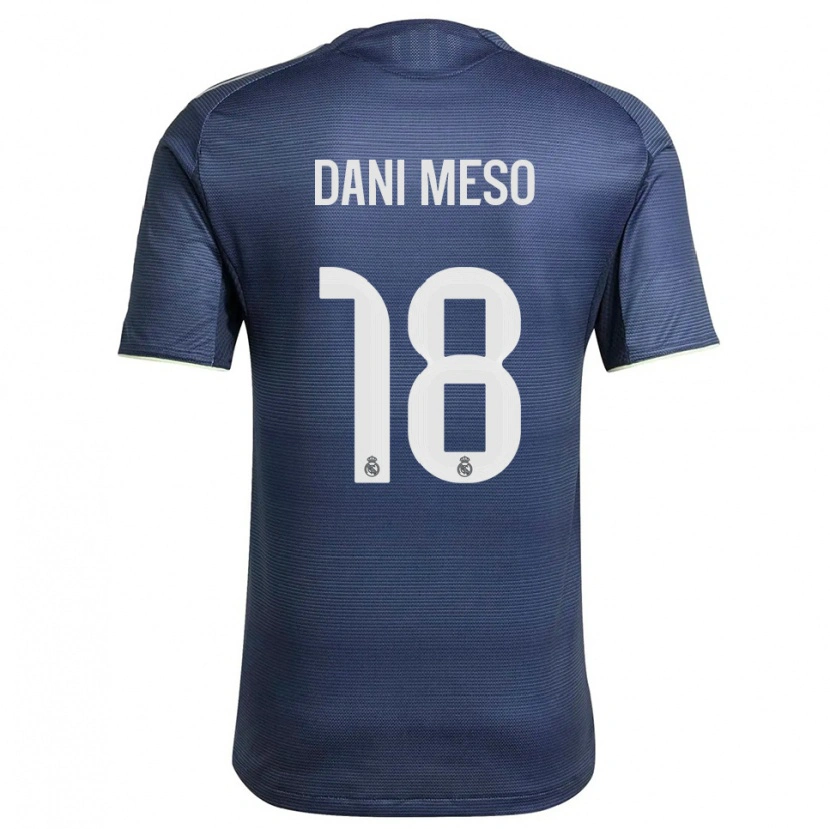 Danxen Homme Maillot Dani Meso #18 Marine Argent Tenues Extérieur 2025/26 T-Shirt