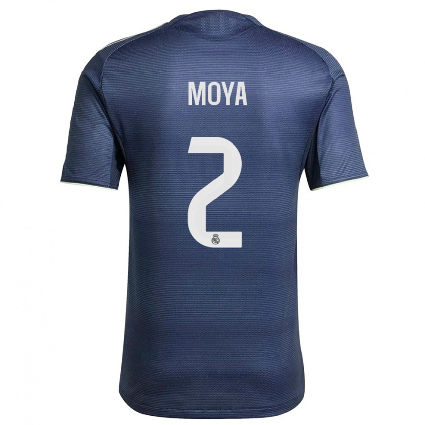 Danxen Homme Maillot Alejandro Moya #2 Marine Argent Tenues Extérieur 2025/26 T-Shirt