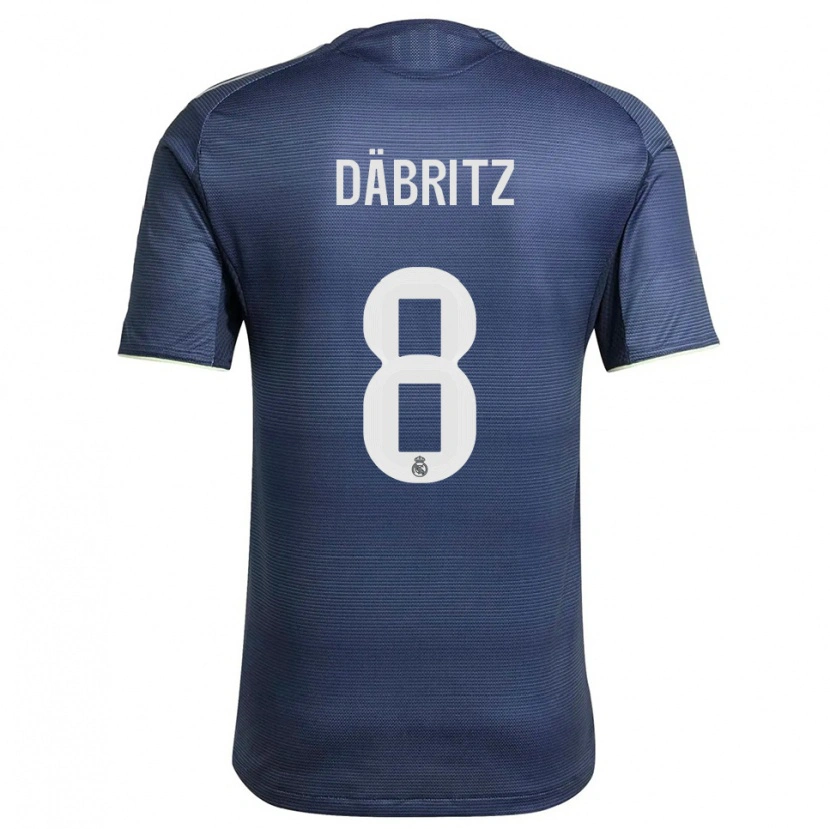 Danxen Homme Maillot Sara Däbritz #8 Marine Argent Tenues Extérieur 2025/26 T-Shirt