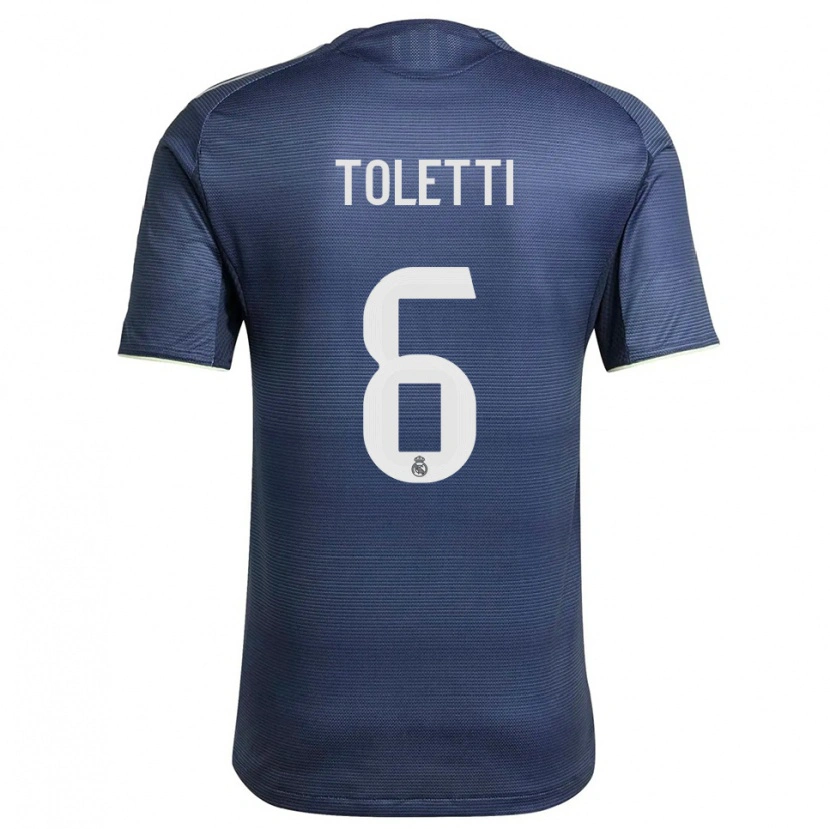 Danxen Homme Maillot Sandie Toletti #6 Marine Argent Tenues Extérieur 2025/26 T-Shirt