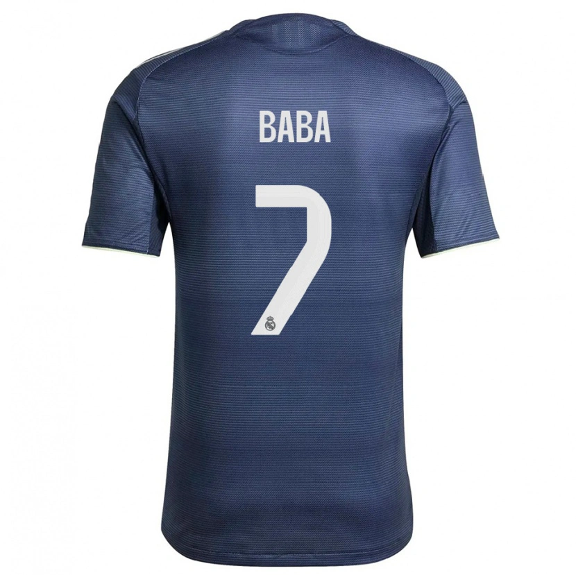 Danxen Homme Maillot Baba Diocou #7 Marine Argent Tenues Extérieur 2025/26 T-Shirt