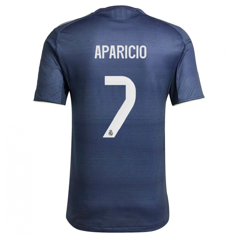 Danxen Homme Maillot Esteban Aparicio #7 Marine Argent Tenues Extérieur 2025/26 T-Shirt