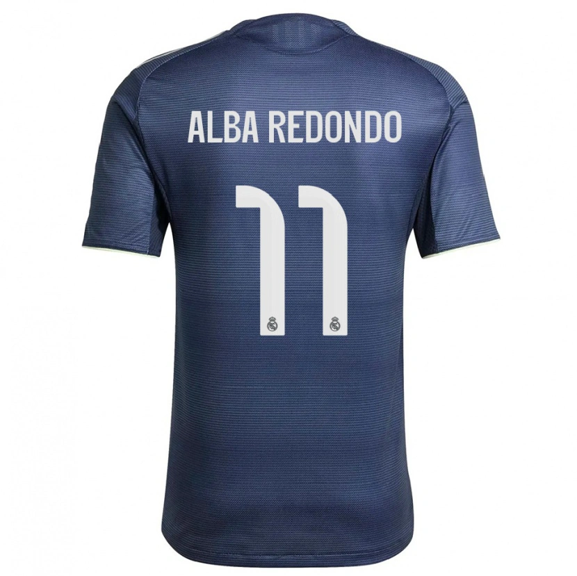 Danxen Homme Maillot Alba Redondo #11 Marine Argent Tenues Extérieur 2025/26 T-Shirt