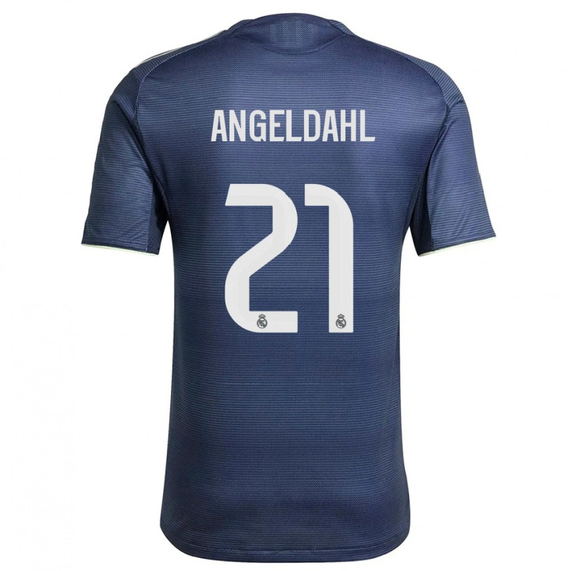 Danxen Homme Maillot Filippa Angeldahl #21 Marine Argent Tenues Extérieur 2025/26 T-Shirt