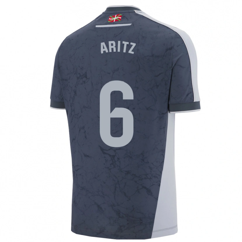Danxen Homme Maillot Aritz Elustondo #6 Bleu Foncé Blanc Tenues Extérieur 2025/26 T-Shirt