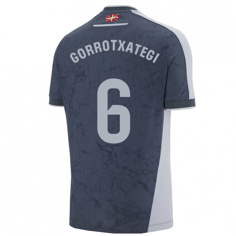 Danxen Homme Maillot Jon Gorrotxategi #6 Bleu Foncé Blanc Tenues Extérieur 2025/26 T-Shirt