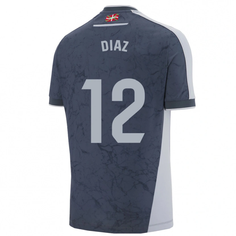 Danxen Homme Maillot Ekain Díaz #12 Bleu Foncé Blanc Tenues Extérieur 2025/26 T-Shirt