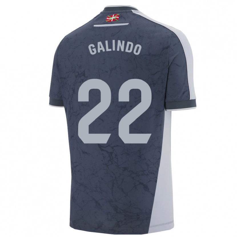 Danxen Homme Maillot Iker Galindo #22 Bleu Foncé Blanc Tenues Extérieur 2025/26 T-Shirt