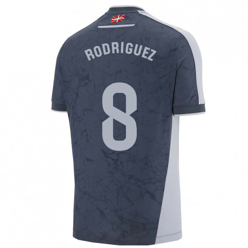 Danxen Homme Maillot Mikel Rodriguez #8 Bleu Foncé Blanc Tenues Extérieur 2025/26 T-Shirt