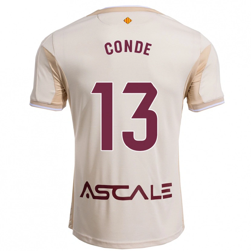 Danxen Homme Maillot Diego Conde #13 Blanc Cassé Bourgogne Tenues Extérieur 2025/26 T-Shirt