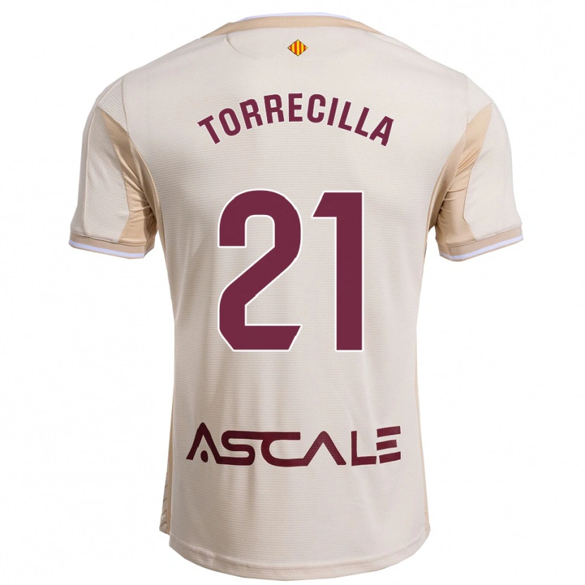 Danxen Homme Maillot Virginia Torrecilla #21 Blanc Cassé Bourgogne Tenues Extérieur 2025/26 T-Shirt