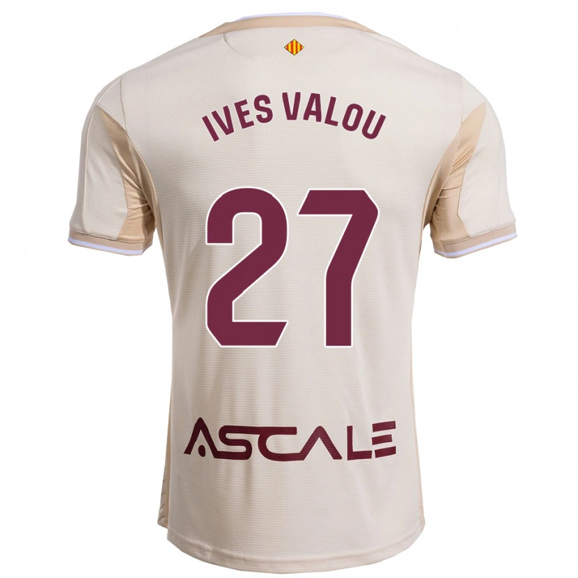 Danxen Homme Maillot Jean Ives Valou #27 Blanc Cassé Bourgogne Tenues Extérieur 2025/26 T-Shirt