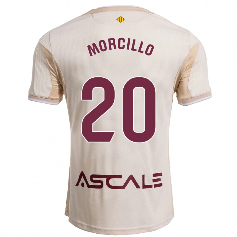 Danxen Homme Maillot Raquel Morcillo #20 Blanc Cassé Bourgogne Tenues Extérieur 2025/26 T-Shirt
