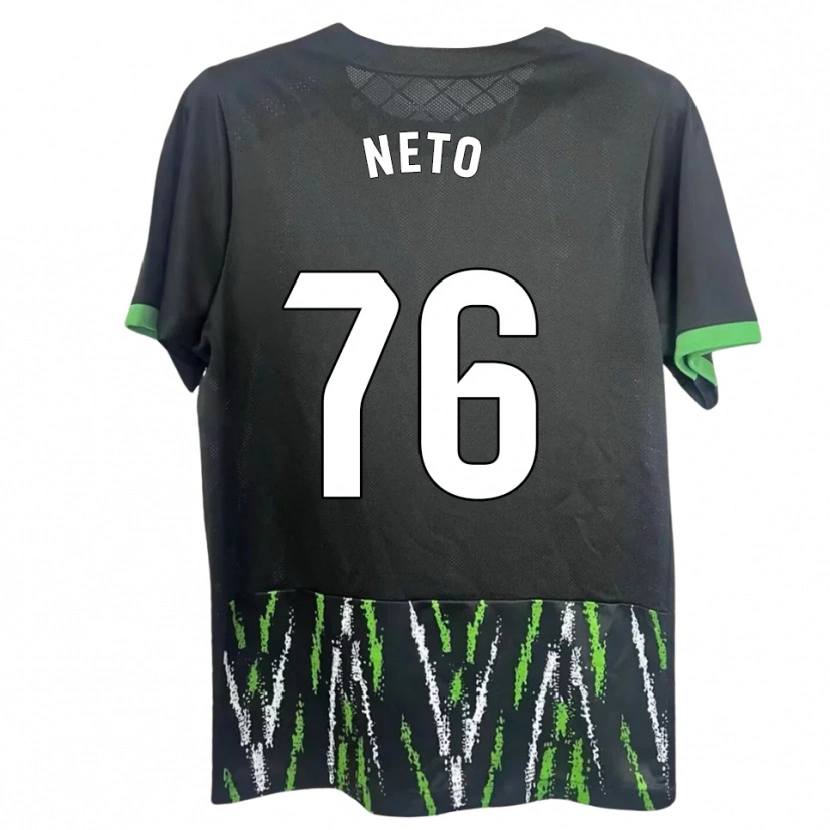 Danxen Homme Maillot Martim Neto #76 Noir Vert Tenues Extérieur 2025/26 T-Shirt