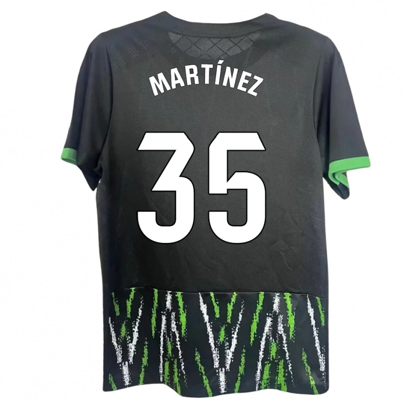 Danxen Homme Maillot Antonio Martínez #35 Noir Vert Tenues Extérieur 2025/26 T-Shirt