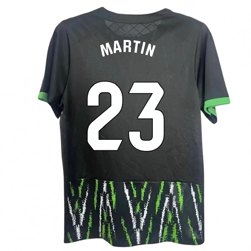 Danxen Homme Maillot Carlos Martin #23 Noir Vert Tenues Extérieur 2025/26 T-Shirt