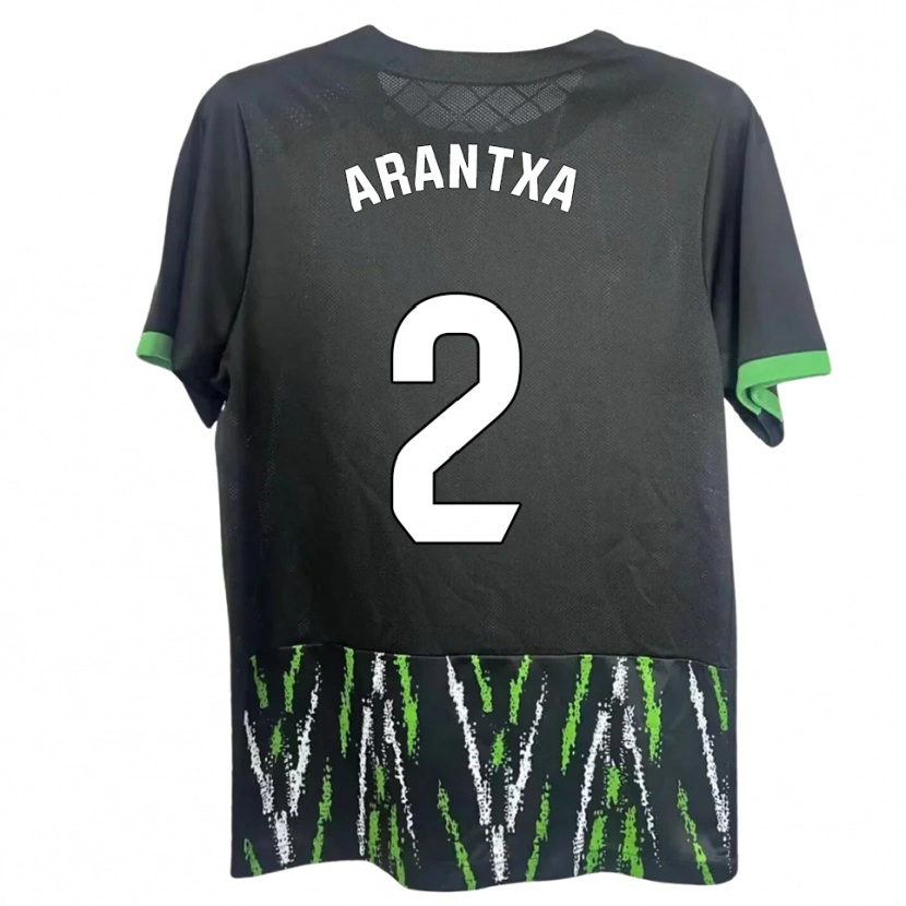 Danxen Homme Maillot Arantxa Perez Ochando #2 Noir Vert Tenues Extérieur 2025/26 T-Shirt