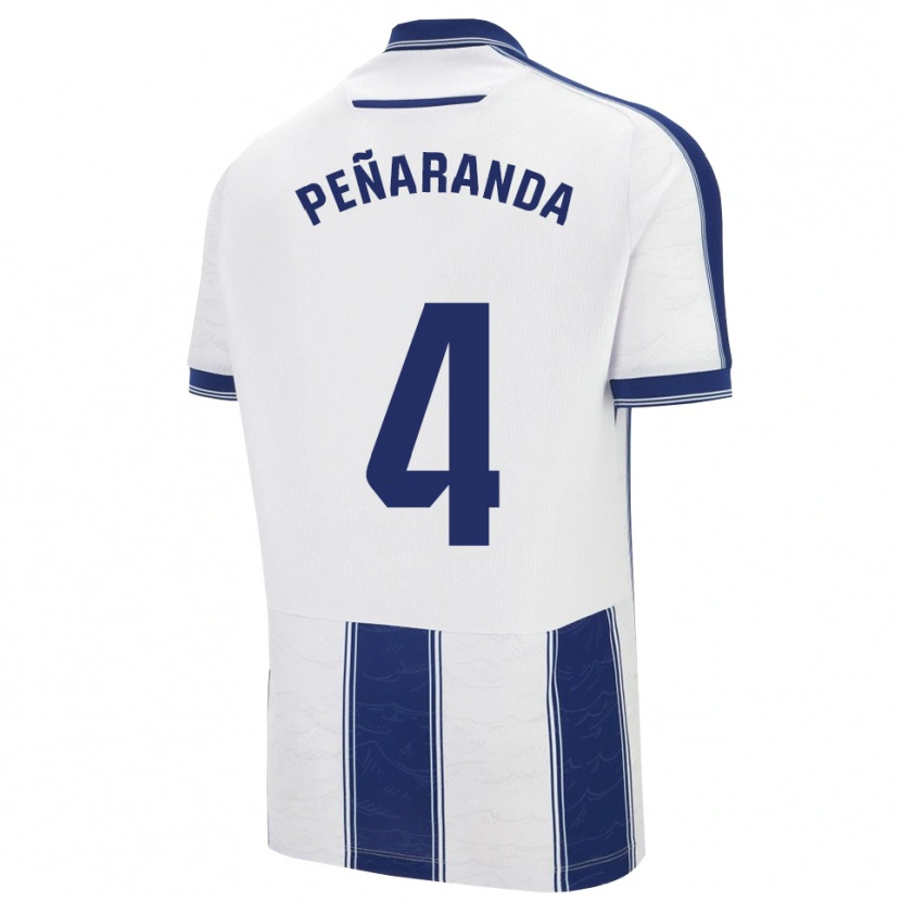 Danxen Homme Maillot Carlos Peñaranda #4 Marine Blanc Tenues Extérieur 2025/26 T-Shirt