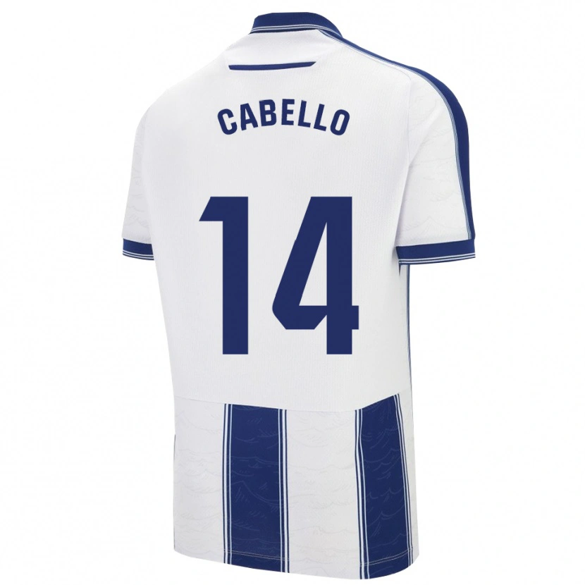 Danxen Homme Maillot Jorge Cabello #14 Marine Blanc Tenues Extérieur 2025/26 T-Shirt