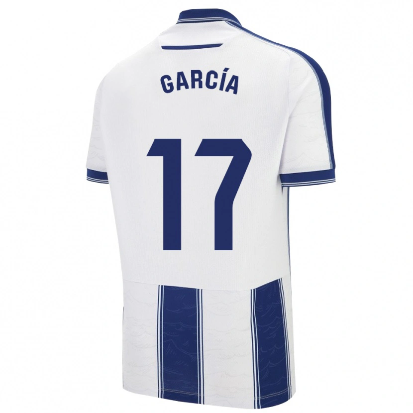 Danxen Homme Maillot Víctor García #17 Marine Blanc Tenues Extérieur 2025/26 T-Shirt