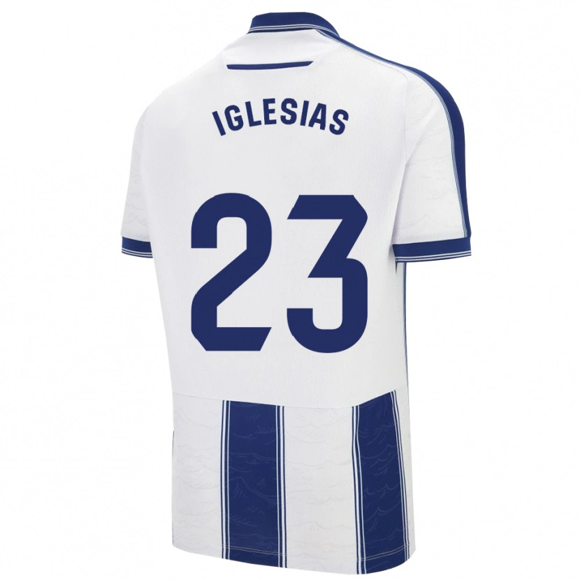 Danxen Homme Maillot Dylan Iglesias #23 Marine Blanc Tenues Extérieur 2025/26 T-Shirt