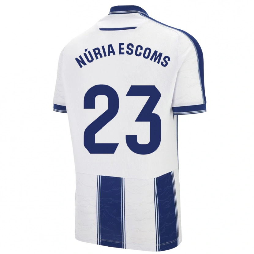 Danxen Homme Maillot Núria Escoms #23 Marine Blanc Tenues Extérieur 2025/26 T-Shirt