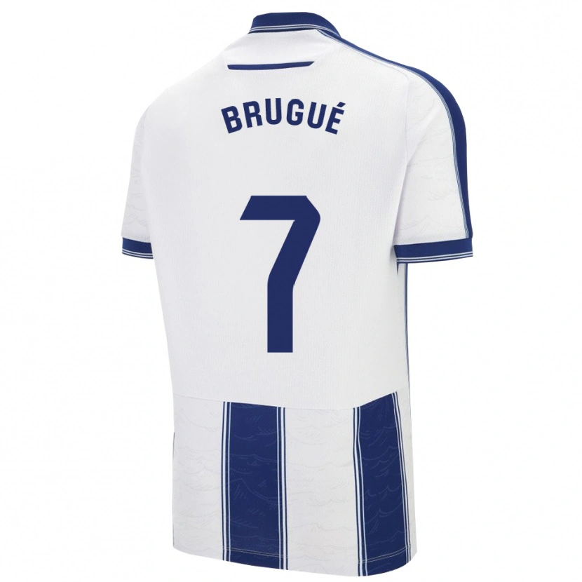 Danxen Homme Maillot Roger Brugué #7 Marine Blanc Tenues Extérieur 2025/26 T-Shirt