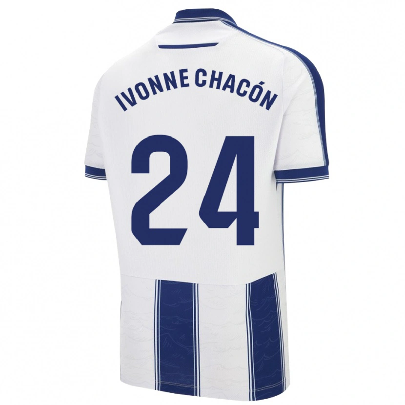 Danxen Homme Maillot Ivonne Chacón #24 Marine Blanc Tenues Extérieur 2025/26 T-Shirt