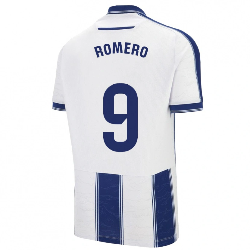 Danxen Homme Maillot Iván Romero #9 Marine Blanc Tenues Extérieur 2025/26 T-Shirt