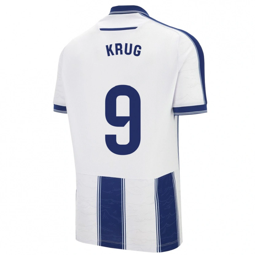 Danxen Homme Maillot Frederick Krug #9 Marine Blanc Tenues Extérieur 2025/26 T-Shirt