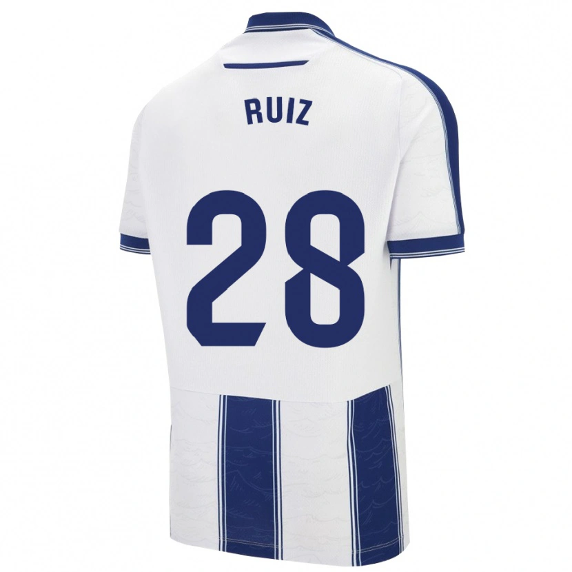 Danxen Homme Maillot Joan Ruiz #28 Marine Blanc Tenues Extérieur 2025/26 T-Shirt