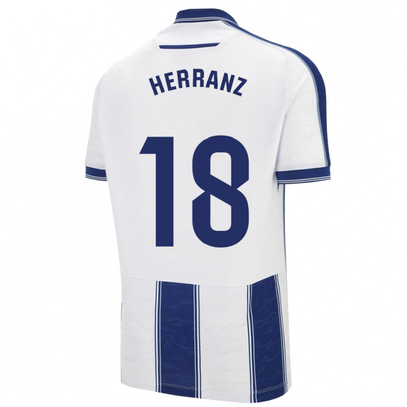 Danxen Homme Maillot Alejandro Herranz #18 Marine Blanc Tenues Extérieur 2025/26 T-Shirt