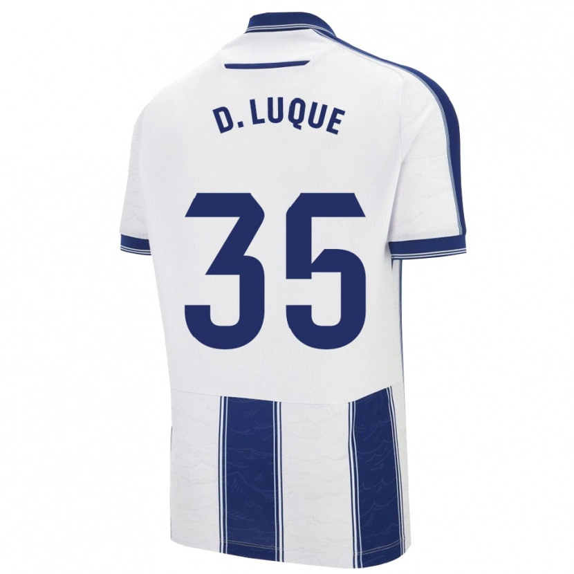 Danxen Homme Maillot Daniela Luque Fernández #35 Marine Blanc Tenues Extérieur 2025/26 T-Shirt