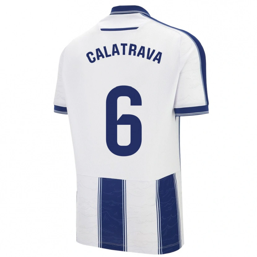 Danxen Homme Maillot Alberto Calatrava #6 Marine Blanc Tenues Extérieur 2025/26 T-Shirt