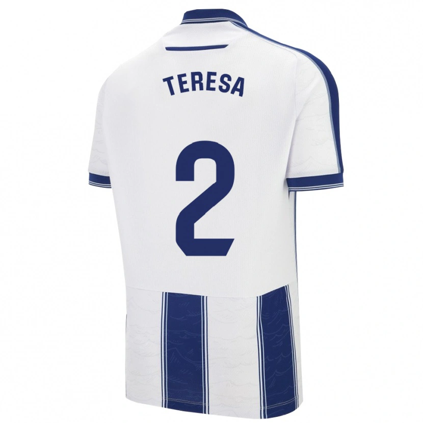 Danxen Homme Maillot Teresa Mérida #2 Marine Blanc Tenues Extérieur 2025/26 T-Shirt