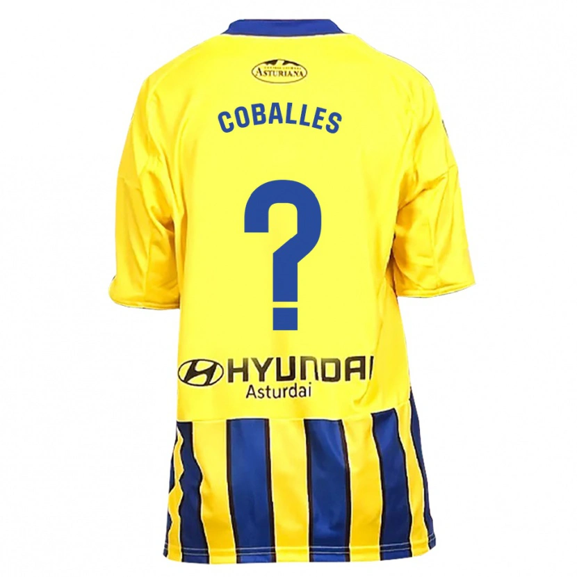 Danxen Homme Maillot Jaime Coballes #0 Jaune Bleu Tenues Extérieur 2025/26 T-Shirt