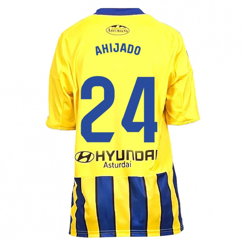 Danxen Homme Maillot Lucas Ahijado #24 Jaune Bleu Tenues Extérieur 2025/26 T-Shirt